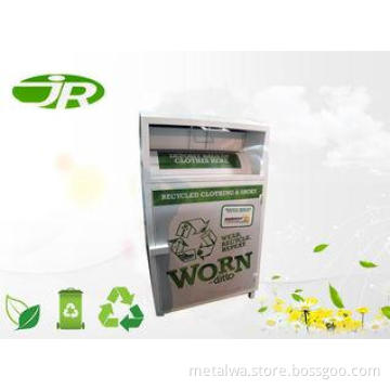 steel clothing recycling bin